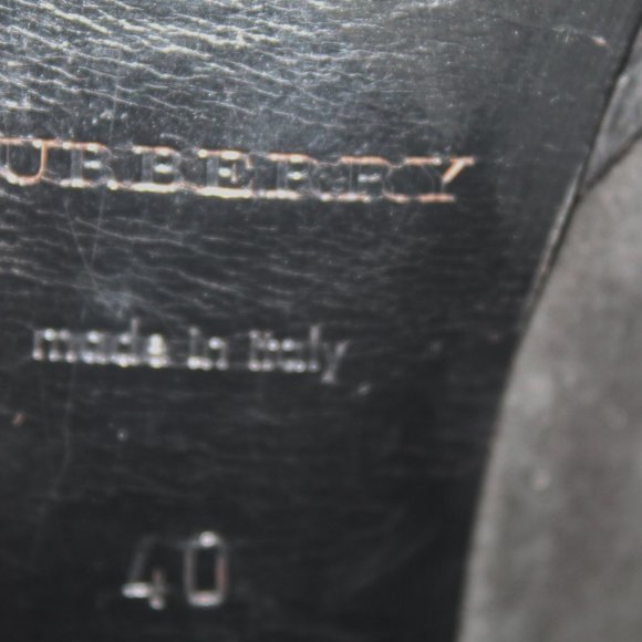 Burberry Made in Italy Faux Fur Lined Suede Stiletto Heel Booties Boot - Picture 9 of 9